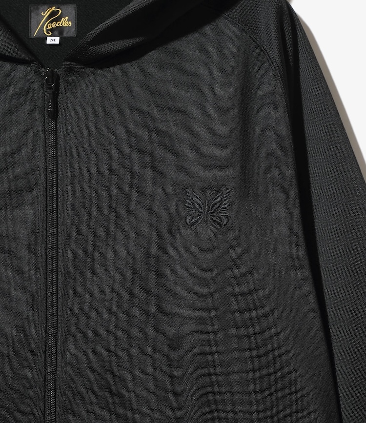 Needles - PU285 Zipped Hoody - C/PE Bright Jersey - C-Black