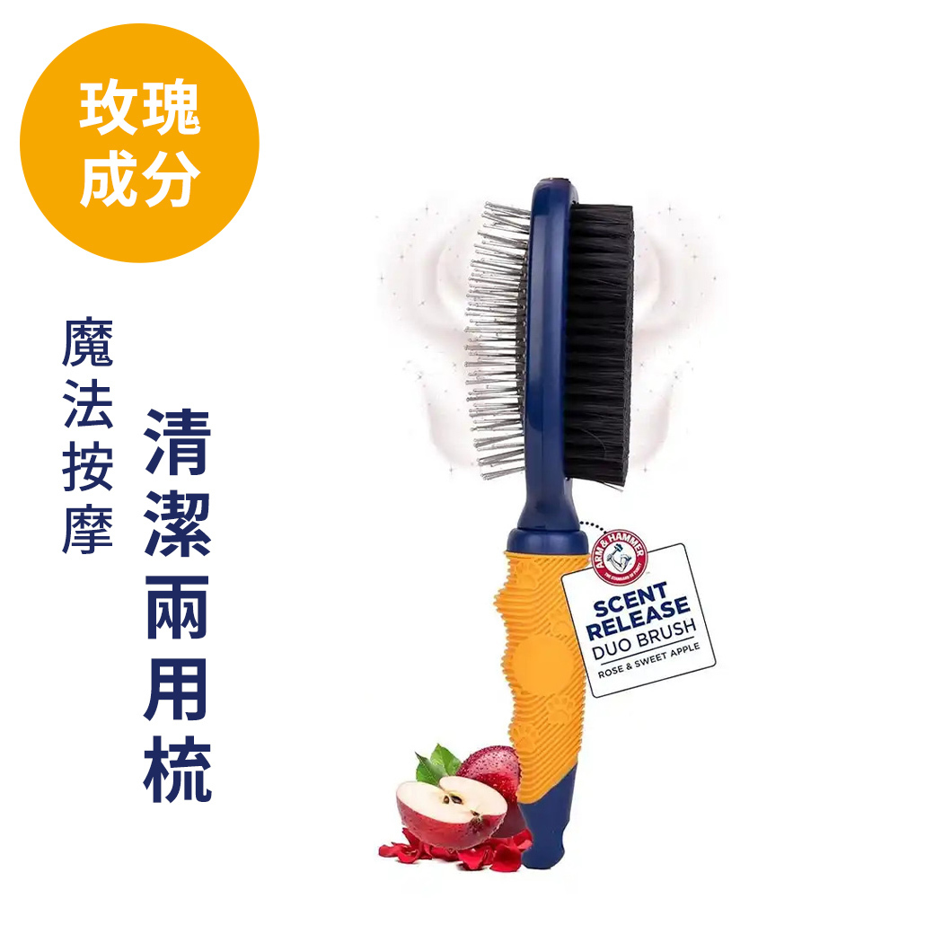 ARM&HAMMER魔法按摩清潔兩用梳（玫瑰）