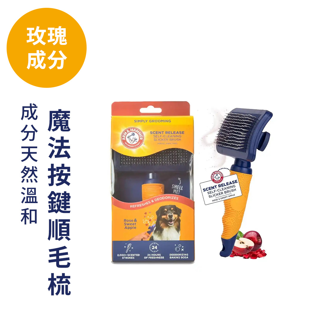 ARM&HAMMER魔法按鍵順毛梳（玫瑰）