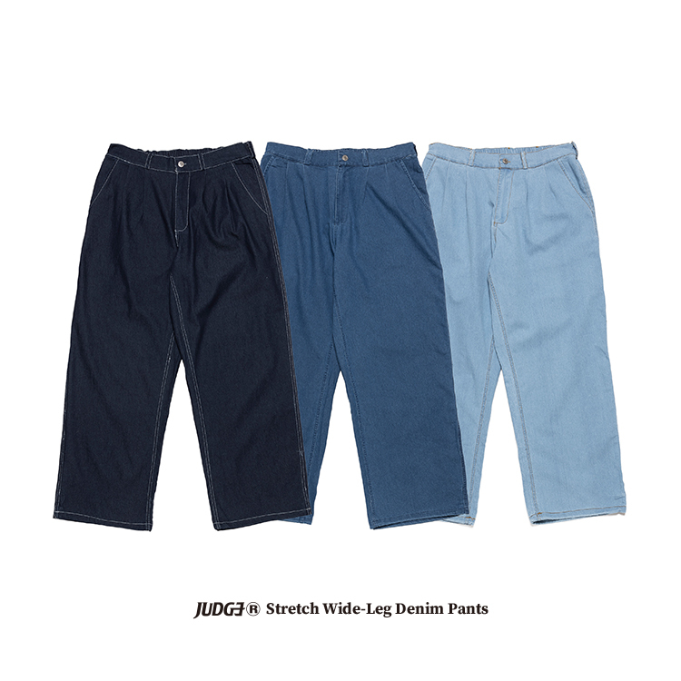 JUDGE®️Stretch Wide-Leg Denim Pants
