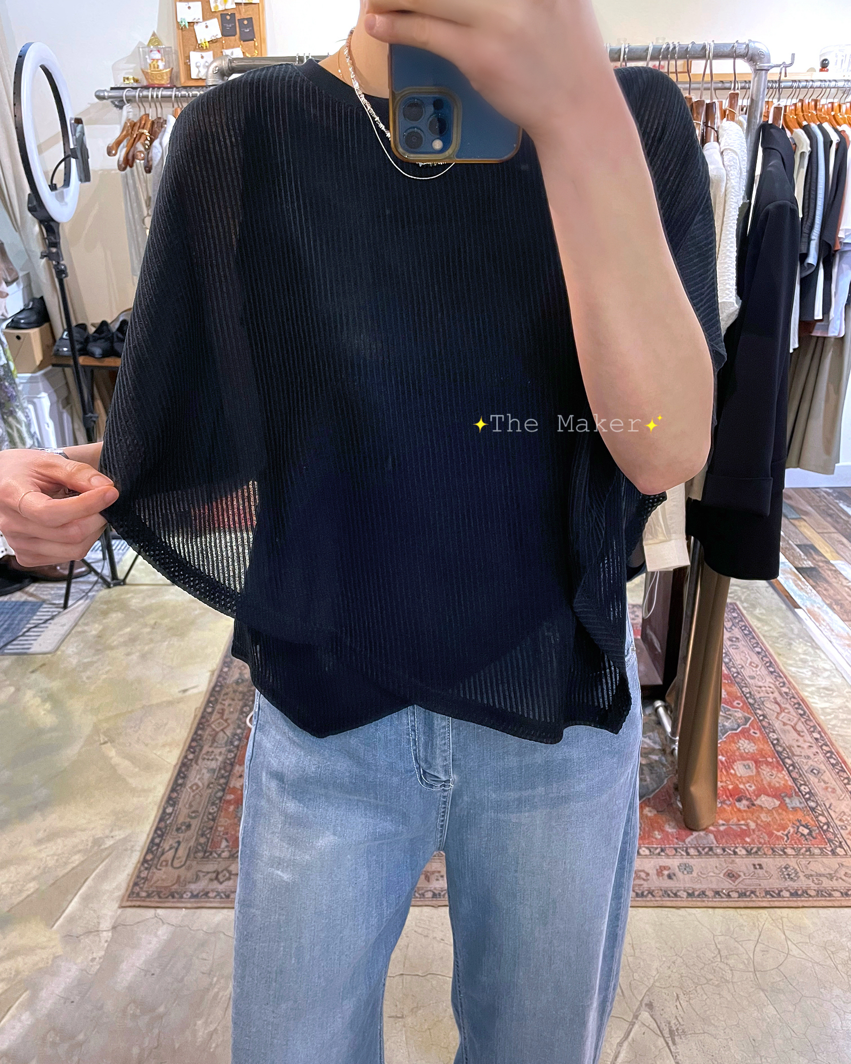 🐠 斜紋層次修腰Tee 🐠