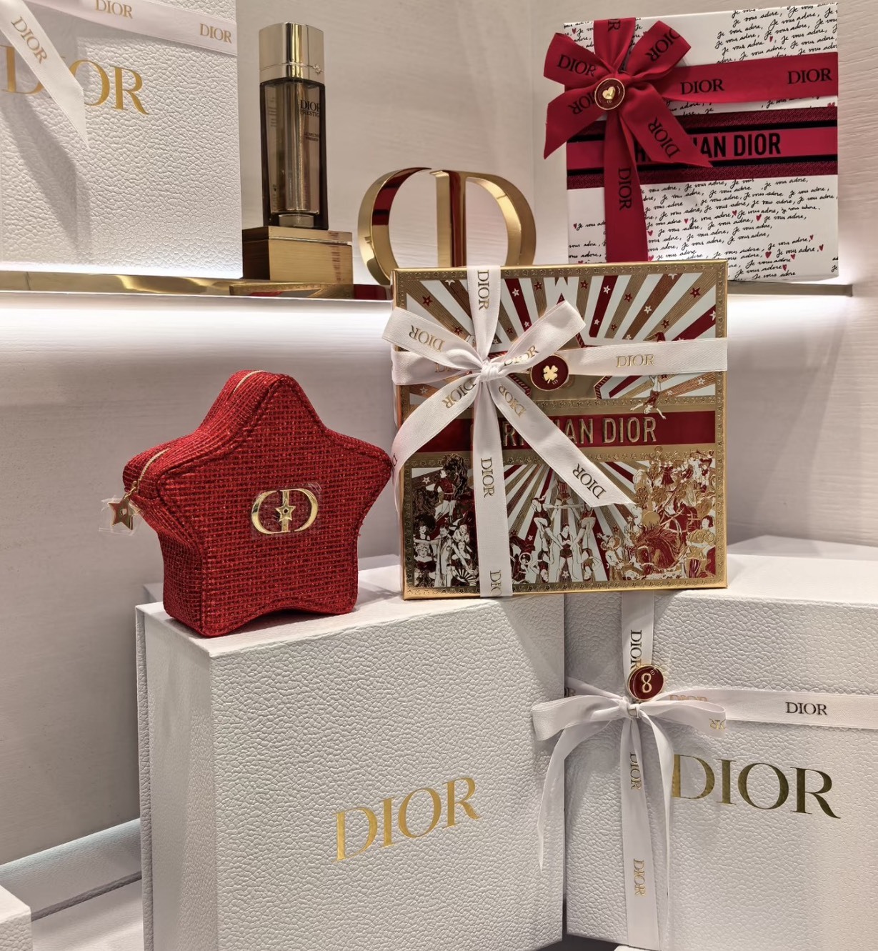 ✨ DIOR 限定紅星閃耀化妝包/收納包