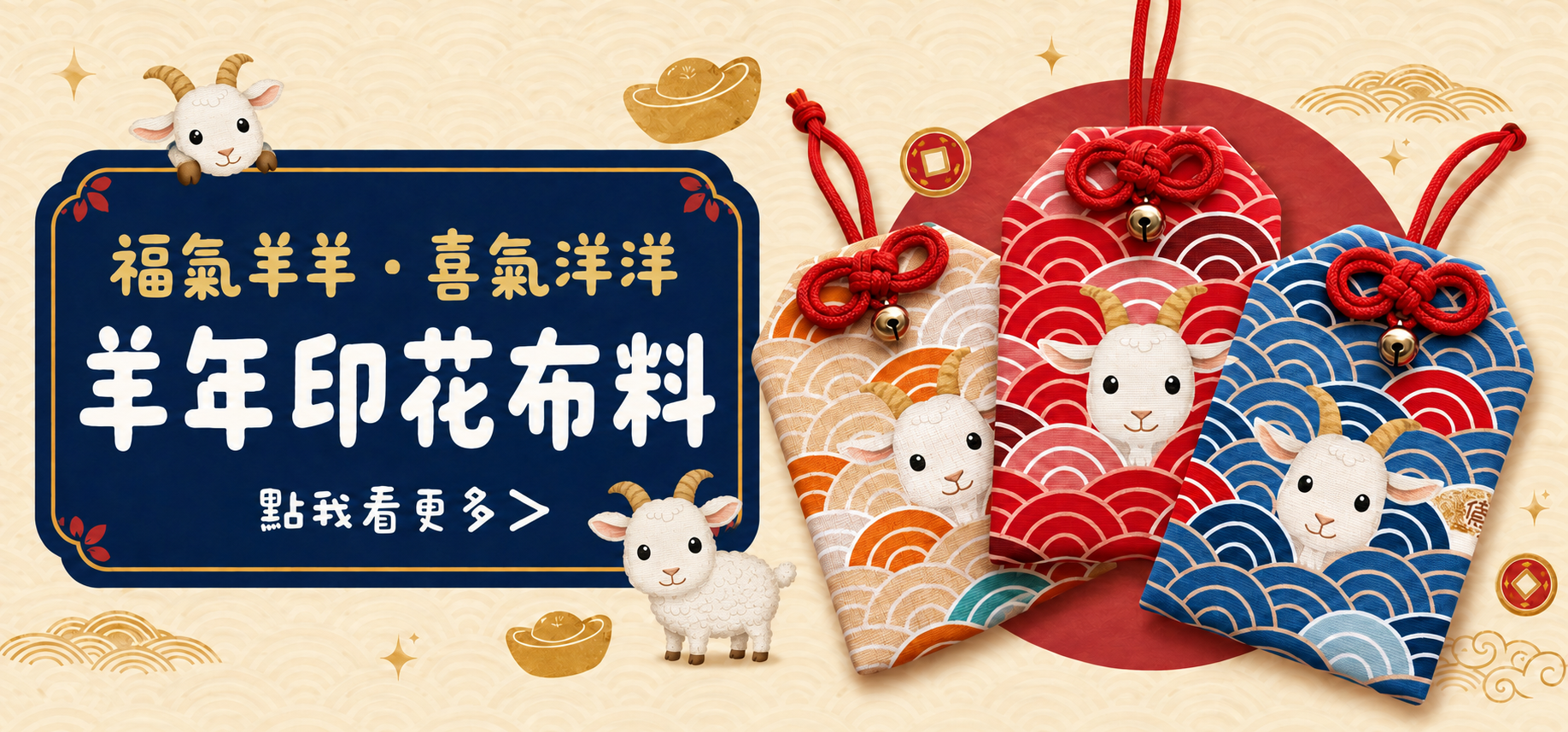 羊年印花布料