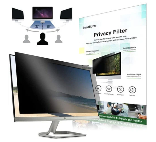 BOZABOZA PB24W-B (532 x 299mm) Privacy Screen Filter with Blue light cut | Anti-Glare | Anti-Scratch | for 24" LCD/LED Monitor Display (16:9) 螢幕防窺片 [抗藍光]