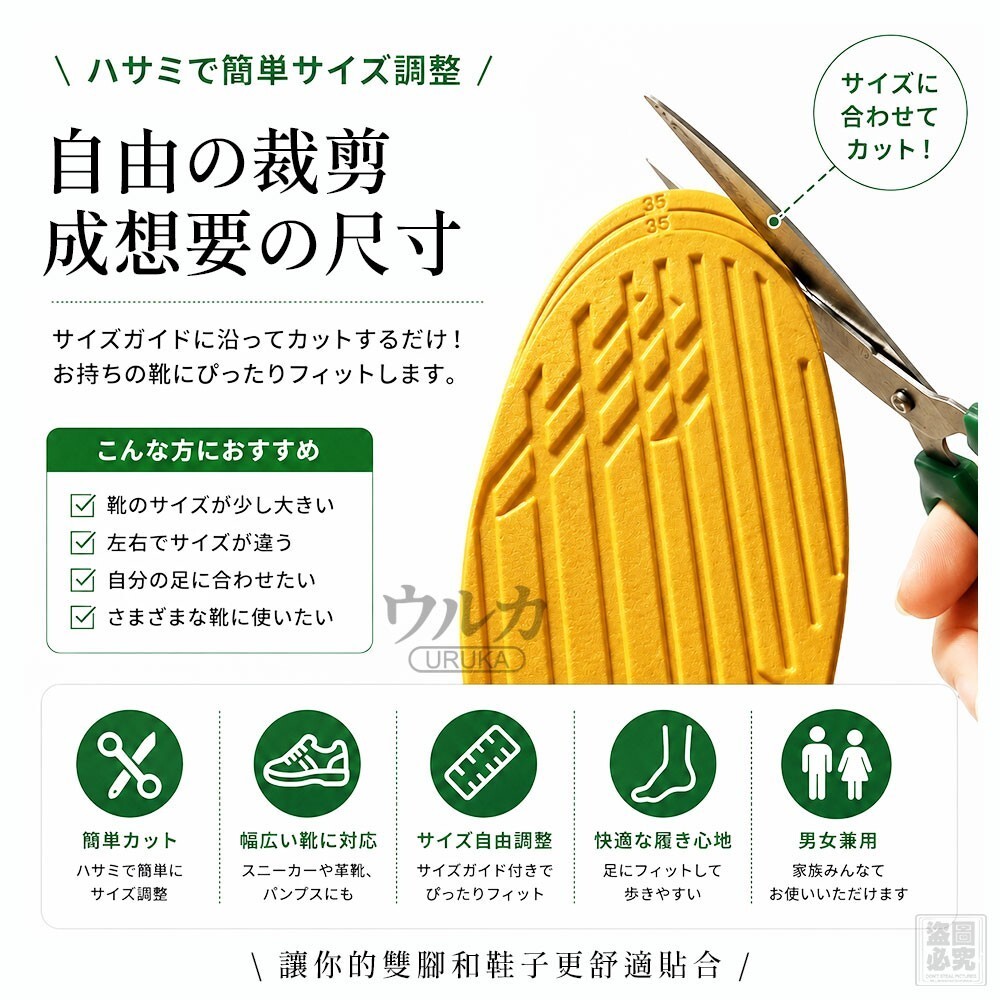 WSBB12467  日本 URUKA  3D Pro 體態平衡美姿鞋墊（9月底）