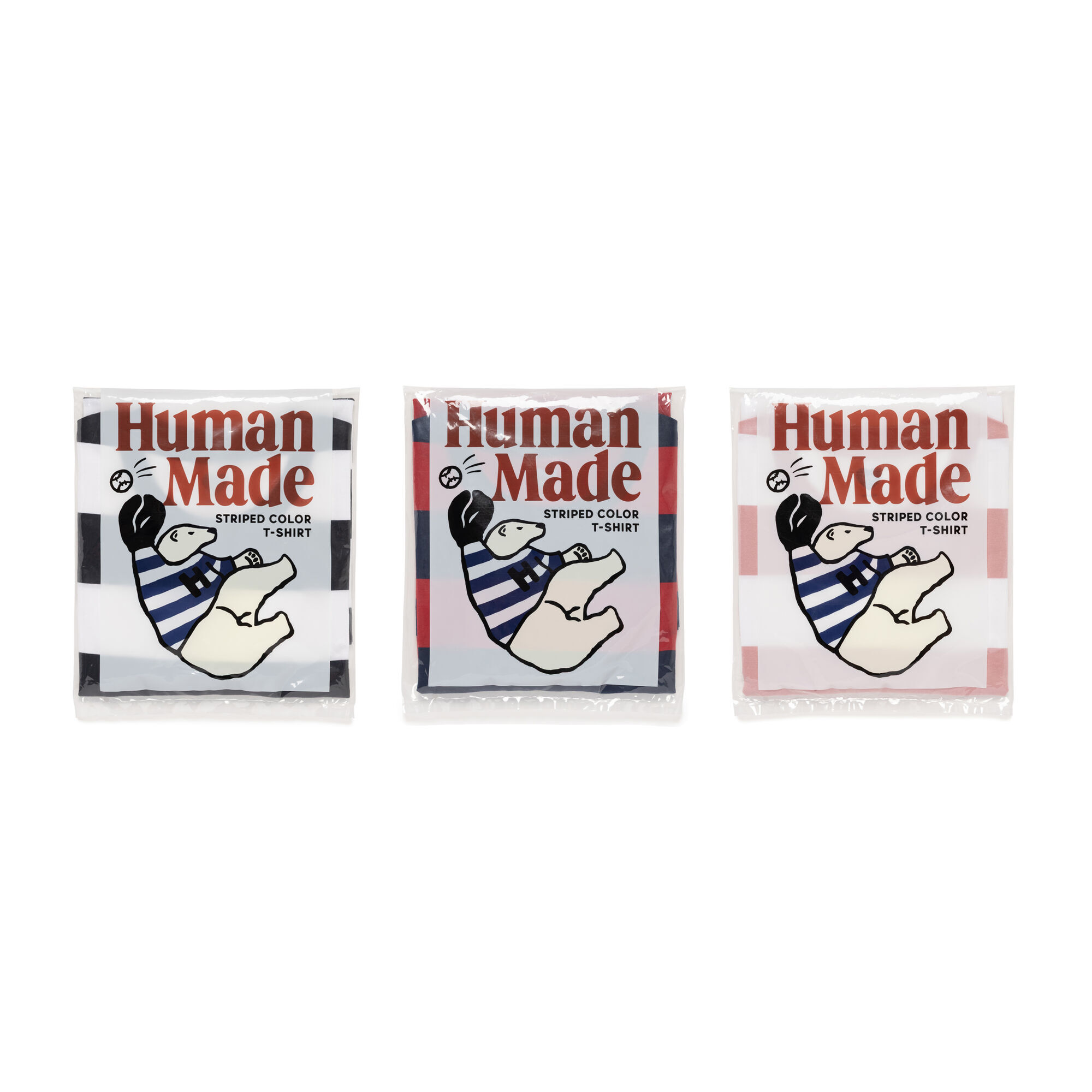 預購┃HUMAN MADE STRIPED PACK T-SHIRT 黑色 粉色 條紋 短T