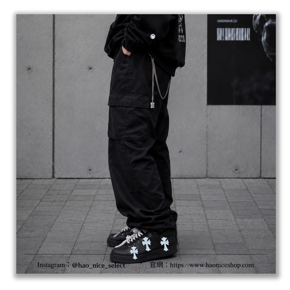 【HAO NICE】國外限定款🎨Nike Air Force 1 克羅心元素 貼皮冰藍十字架  黑武士 板鞋 休閒鞋