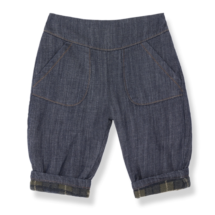 1+ in the family 後鬆緊單寧長褲 ERIE - denim