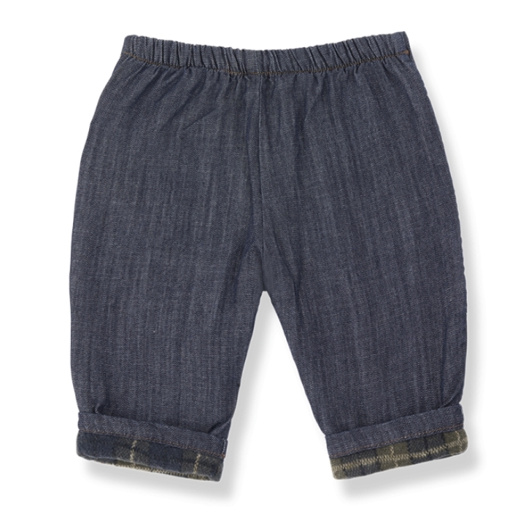 1+ in the family 後鬆緊單寧長褲 ERIE - denim