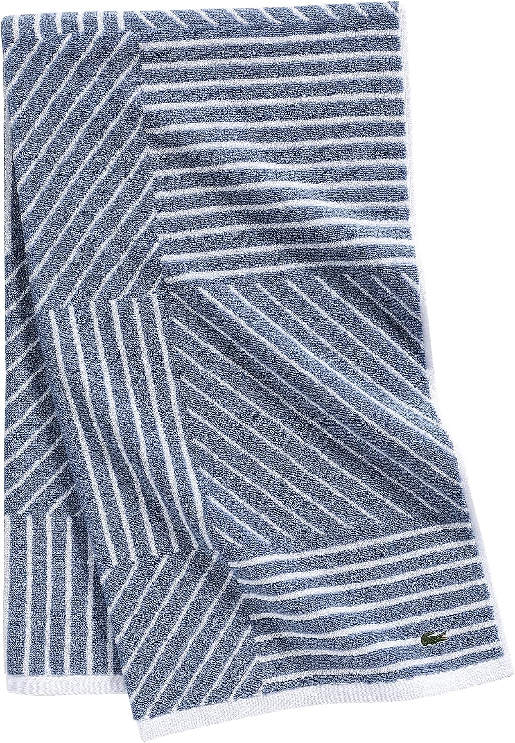 【預購】Lacoste Guethary H080613 條紋浴巾 (藍白條紋)
