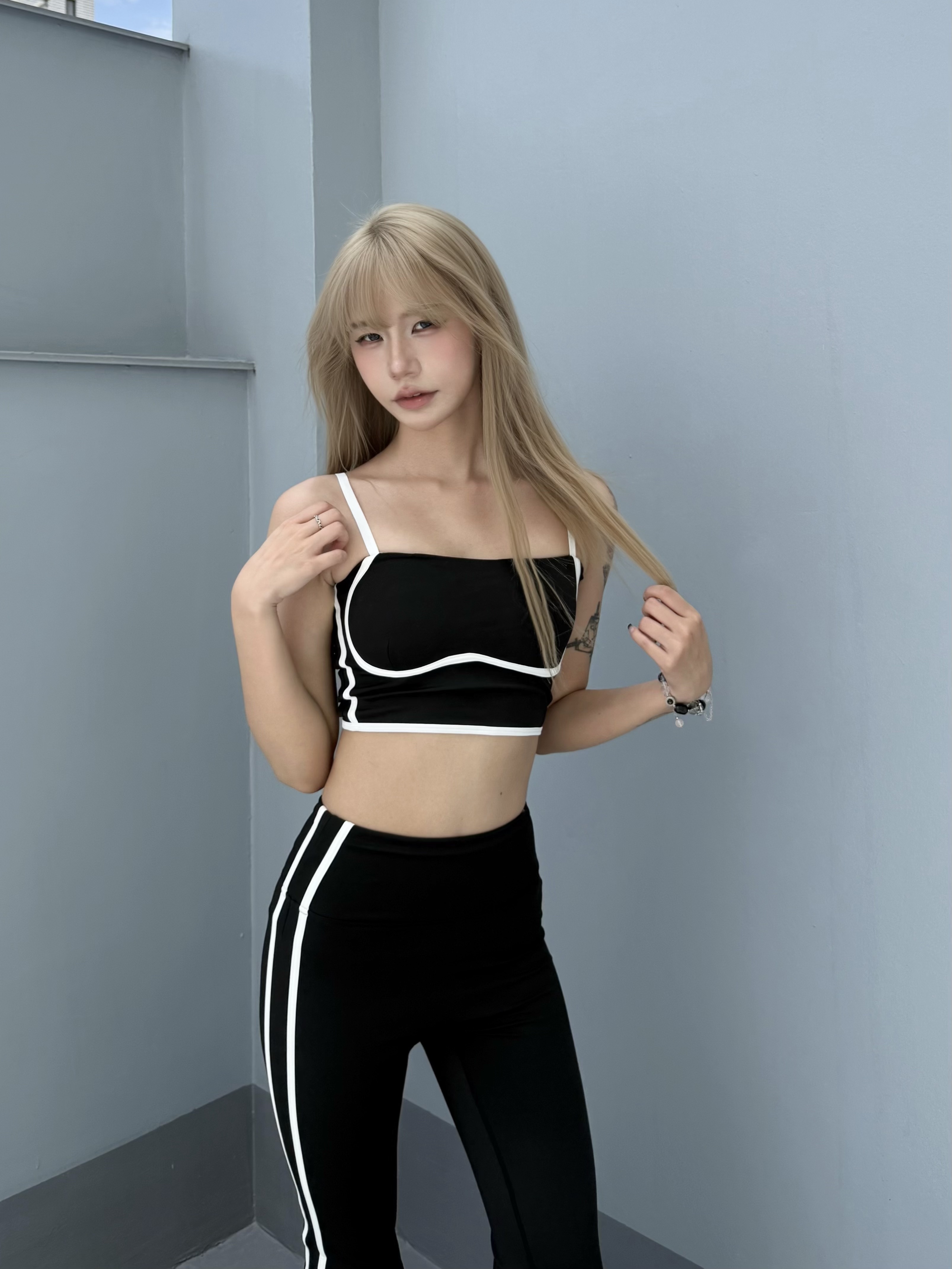 蜜桃型撞色BRA TOP