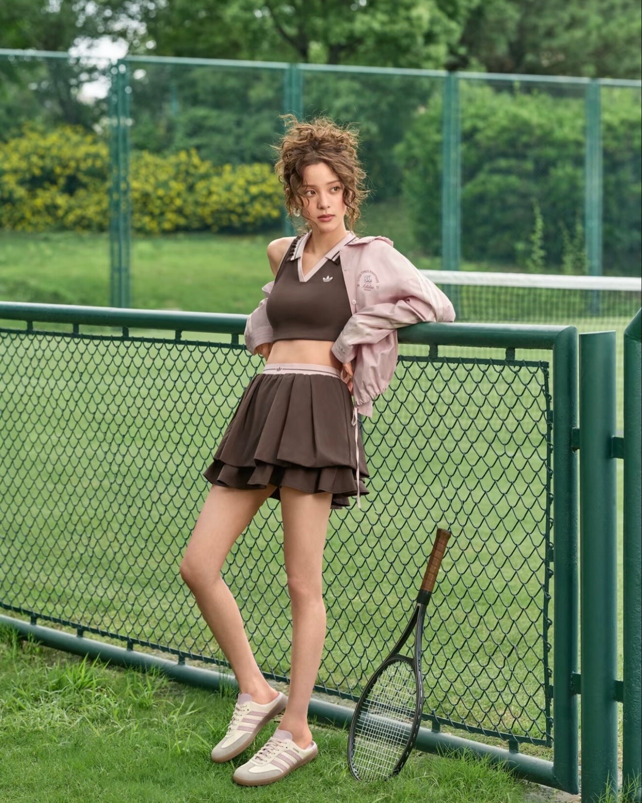 女鞋 ADIDAS SAMBA OG MULE W 奶油桃子 歐陽娜娜同款 編織 德訓鞋 半拖 休閒鞋 懶人拖鞋 穆勒鞋【HP5052】