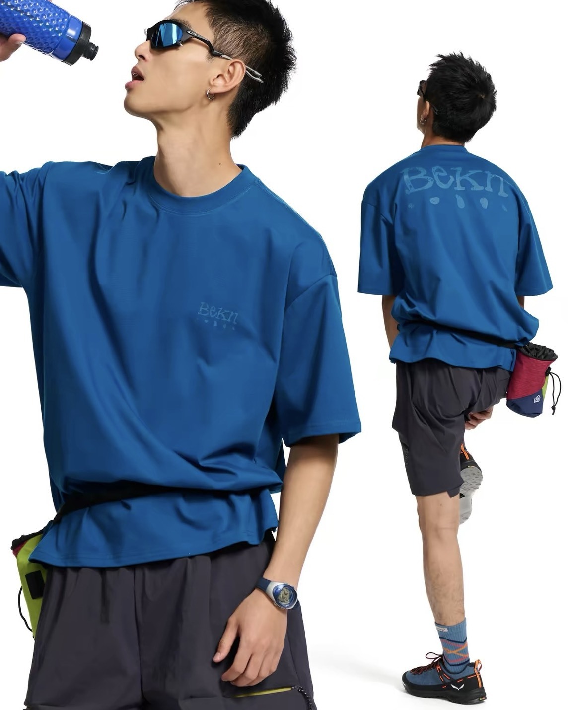 #預購 BELLKENIDEA 戶外7A抗菌 抗濕速乾 寬鬆百搭徒步 運動短踢 六色 BK364