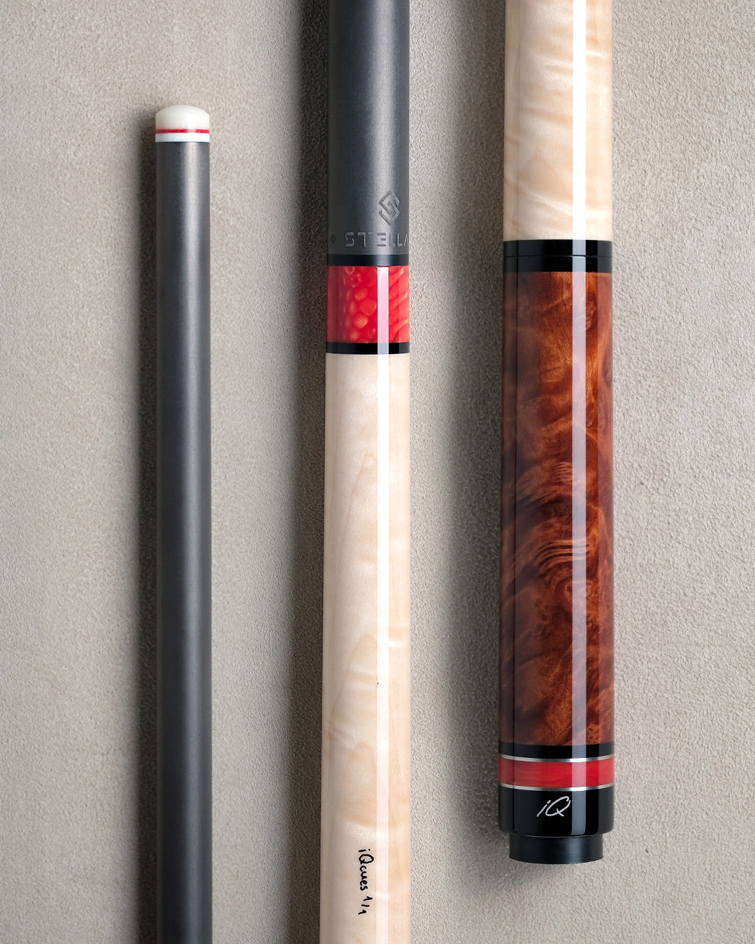 iQ Custom Jump Cue (Quilted Maple/Burl)