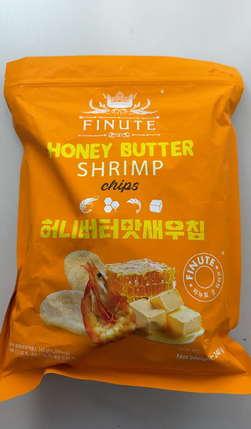 UX24 FINUTE 蜜糖牛油味蝦片 HONEY BUTTER  SHRIMP CHIPS 240g
