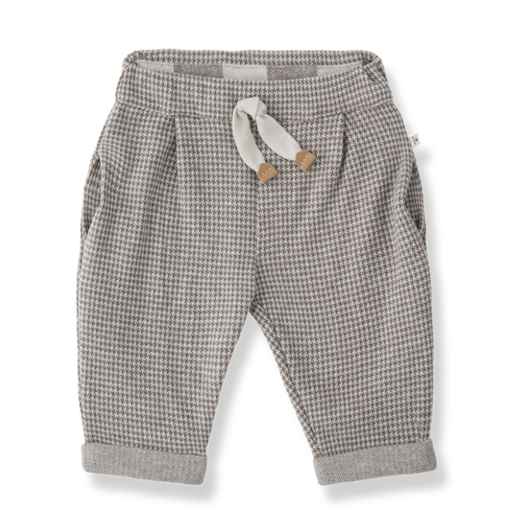 1+ in the family 千鳥紋綁帶長褲 NAPOLI - dark-taupe