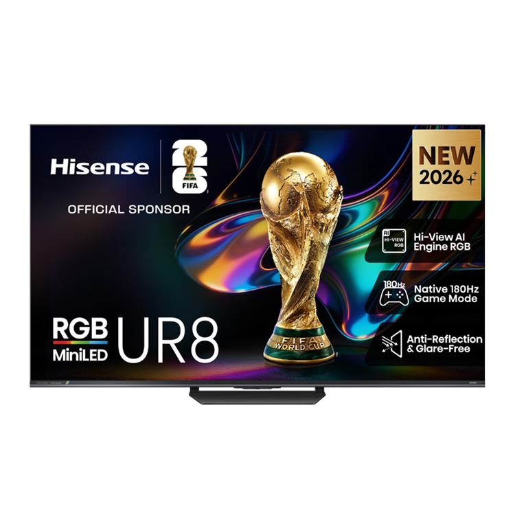 [送桌上安裝]Hisense 海信 65吋 RGB MiniLED 4K 連網智慧顯示器(65UR8S)