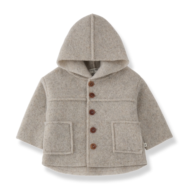 1+ in the family 連帽羊毛夾克 CALABRIA - beige