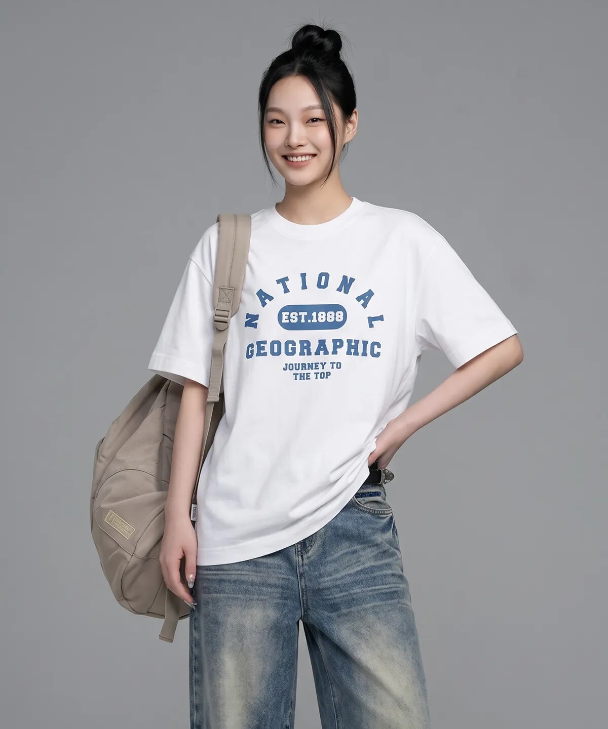 【OWN】NATIONAL GEOGRAPHIC 國家地理 短袖 上衣 印花 短TEE 經典 夏季 男女通用 黑色 白色