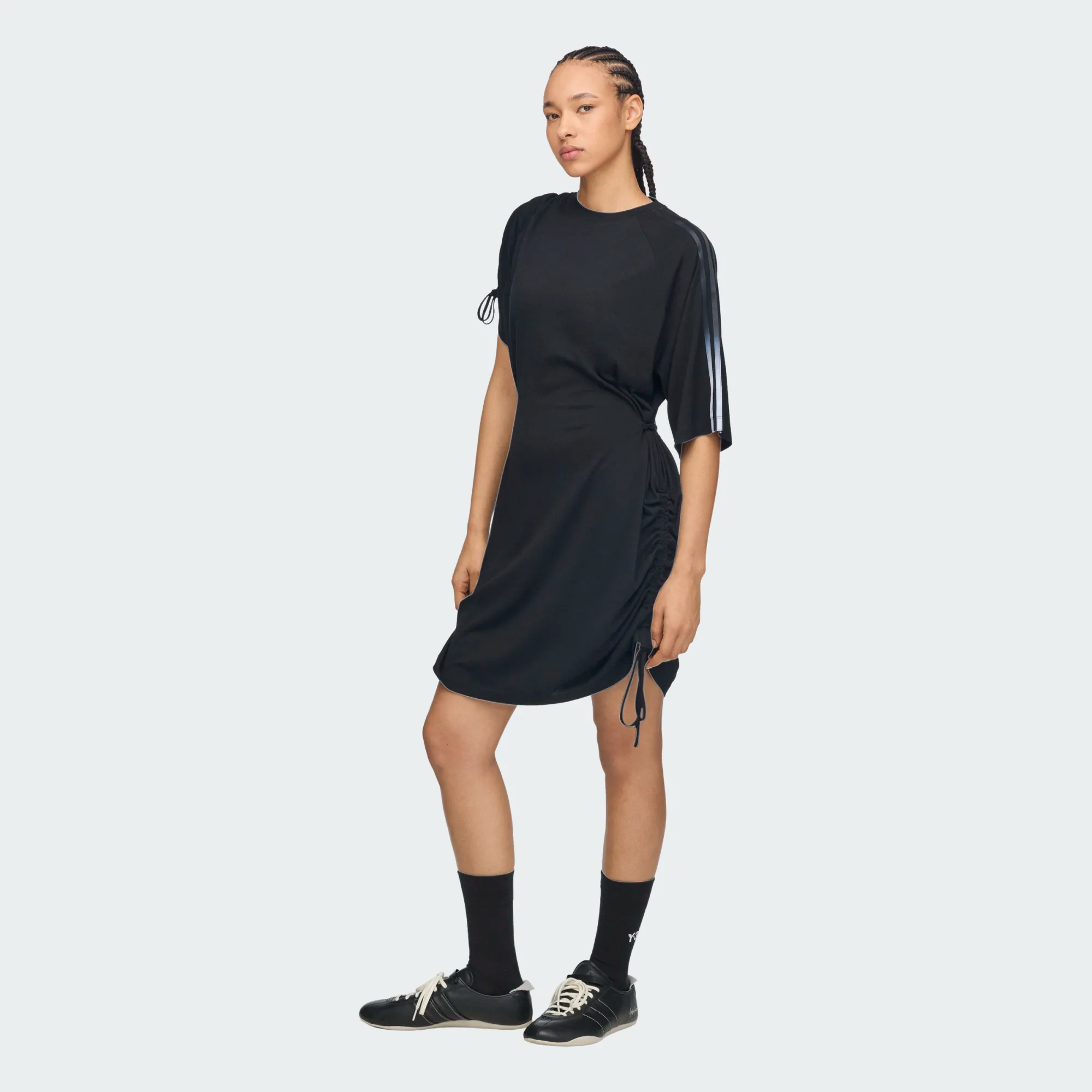 【 Y-3 CNCH DRPE TEE D 連身洋裝 - 黑 】