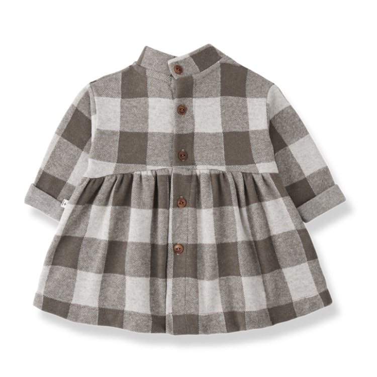 1+ in the family 格紋領結後排釦洋裝 PERUGIA - dark-taupe