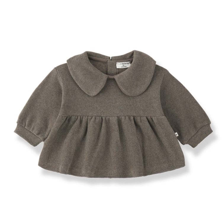 1+ in the family 後排釦傘襬上衣 BONASSOLA - dark-taupe