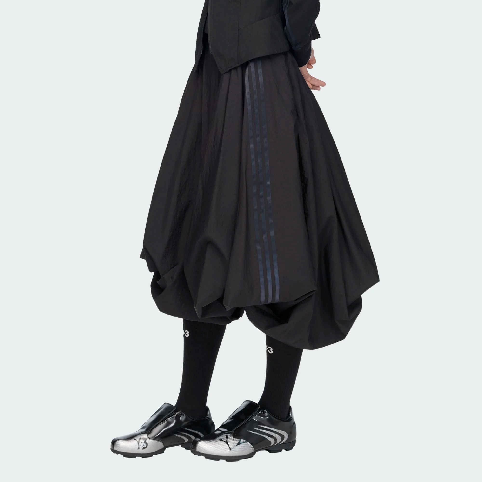 【 Y-3 GRD 3S BLN SKRT 三線燈籠裙 - 黑 】