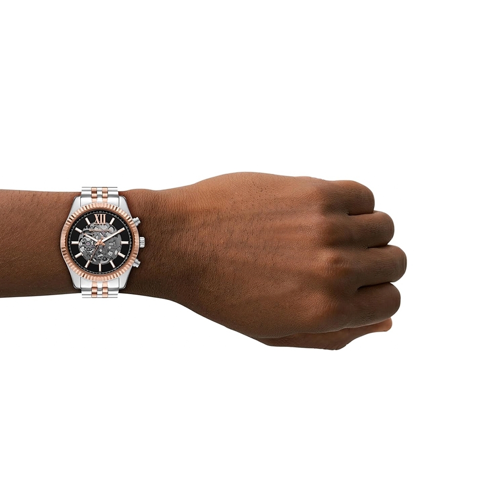 萬年鐘錶 - Michael Kors /  MK錶  都會時尚鏤空機械錶男錶 MK9266 錶徑44MM