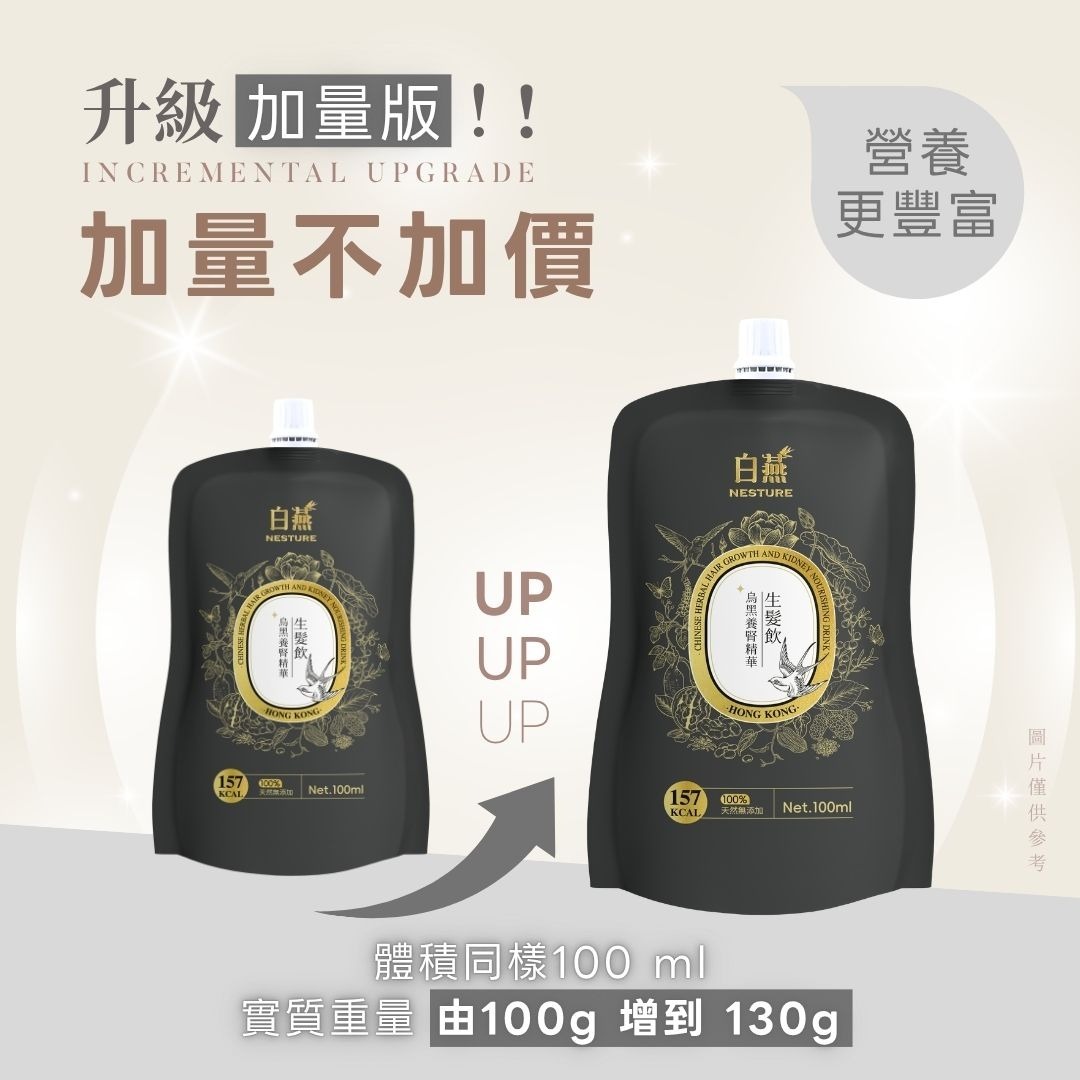 白燕 烏黑養腎精華生髮飲 (100ml) (生髮x改善腎虛必飲) (1個月套餐-28包)