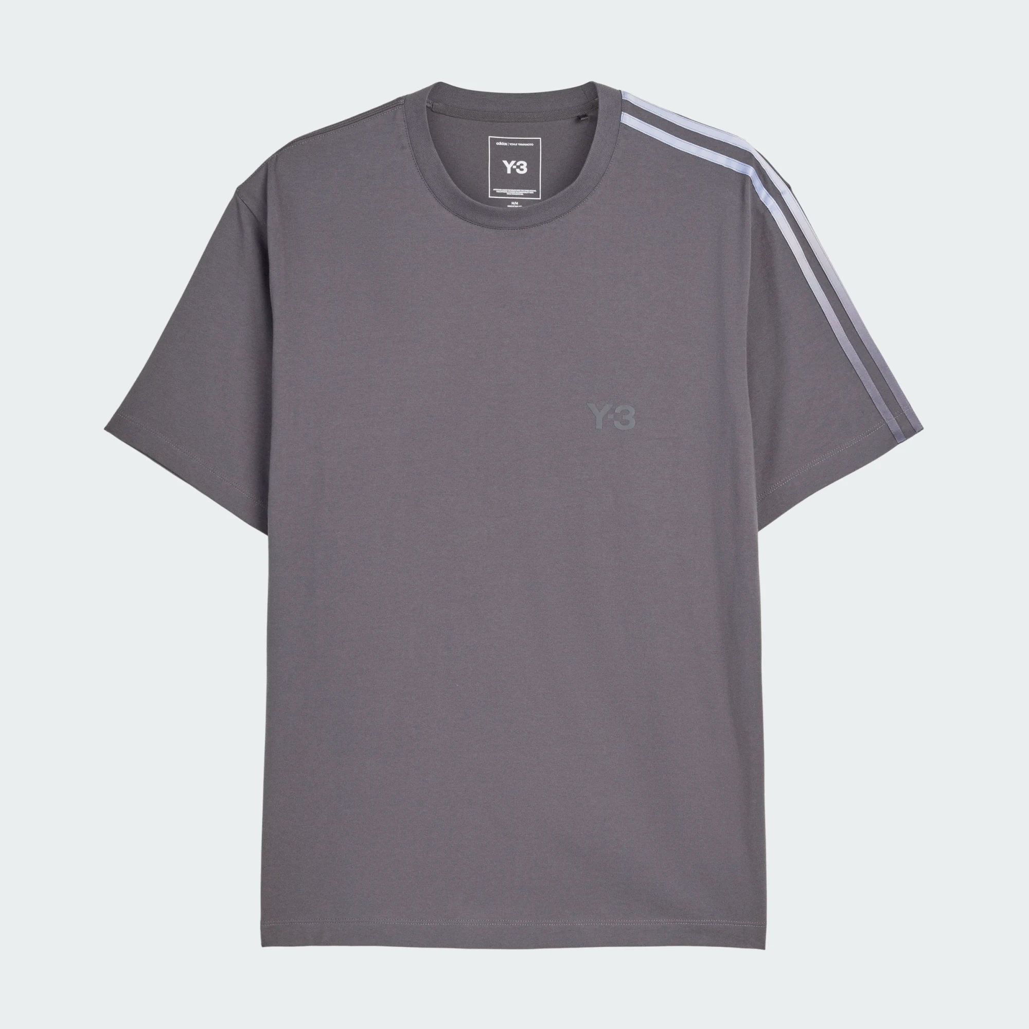 【 Y-3 GRD 3S SS TEE 漸層三線短TEE - 灰 】