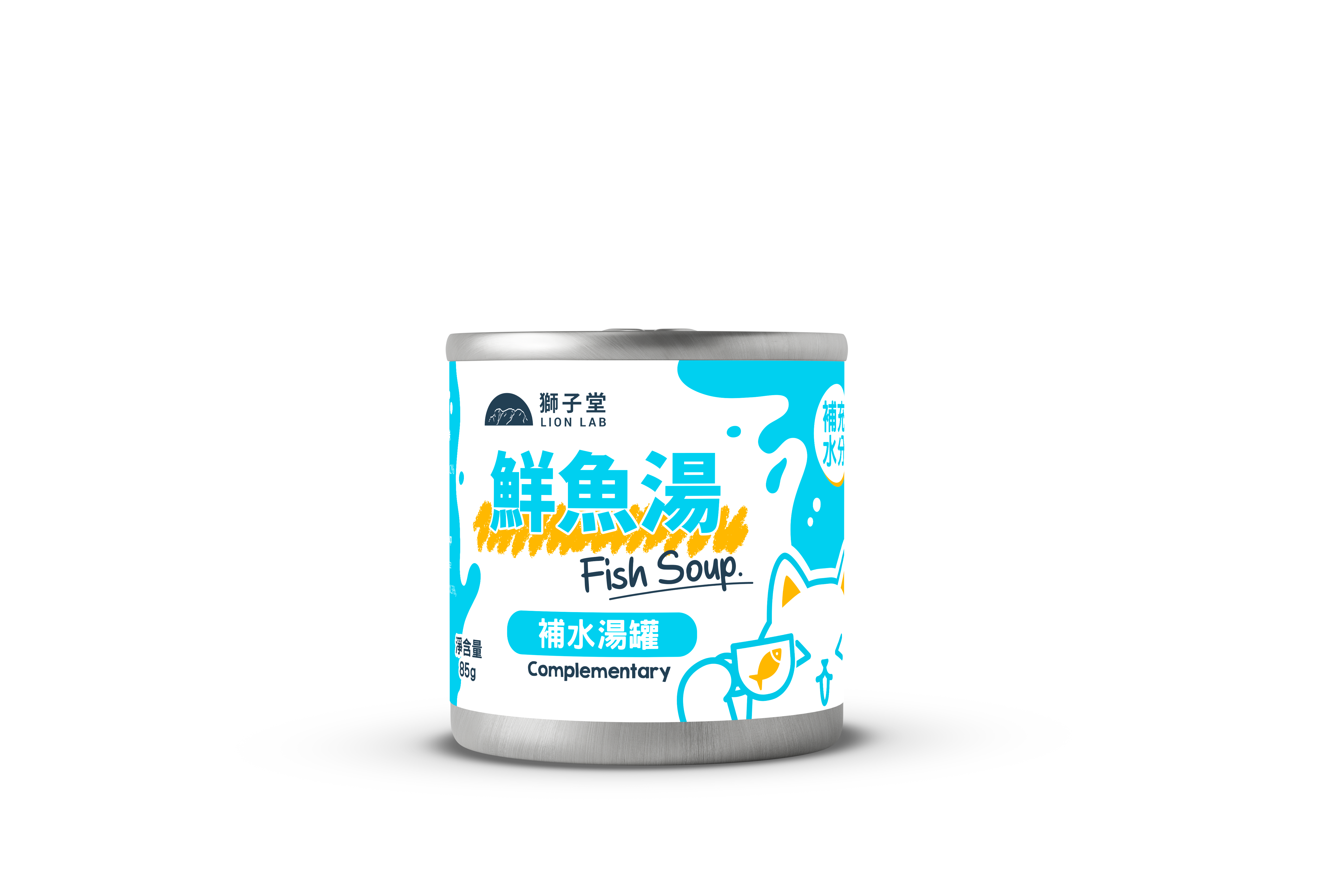 獅子堂 貓罐頭．補水湯罐 鮮魚湯85g