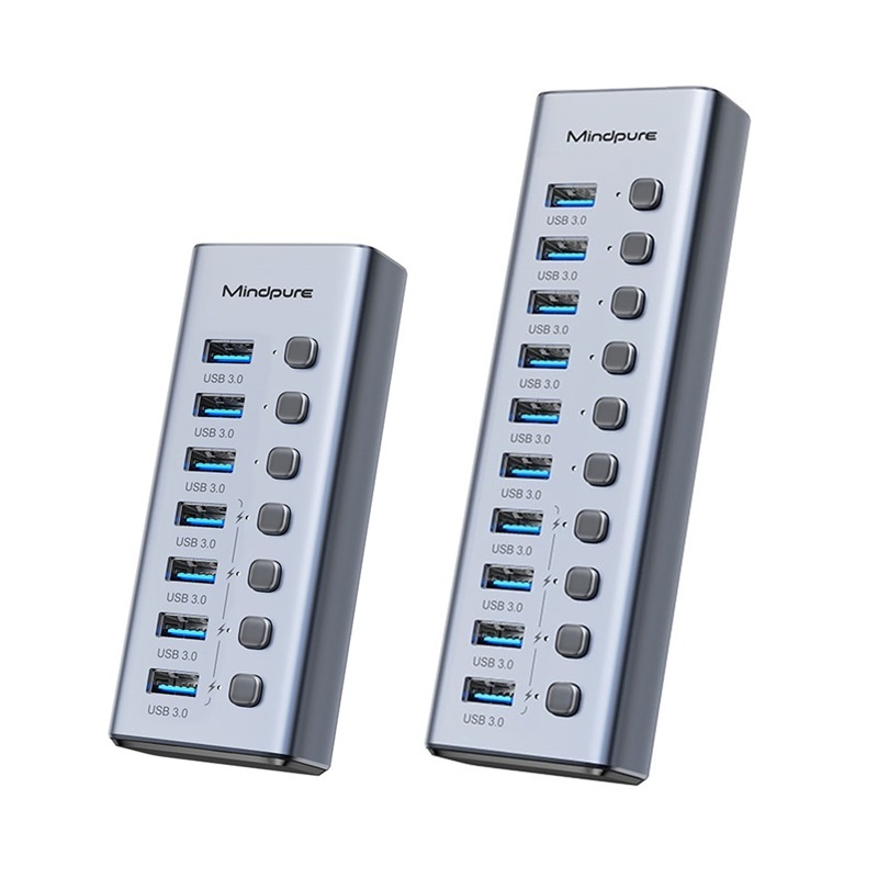 Mindpure USB 3.0 集線器 帶獨立開關及火牛