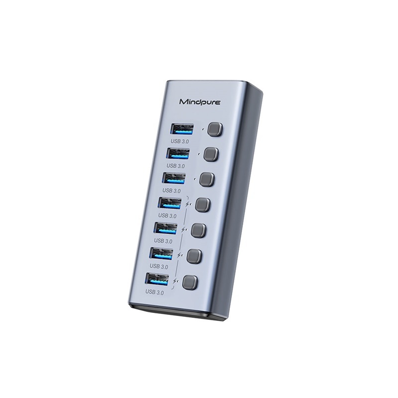 Mindpure USB 3.0 集線器 帶獨立開關及火牛