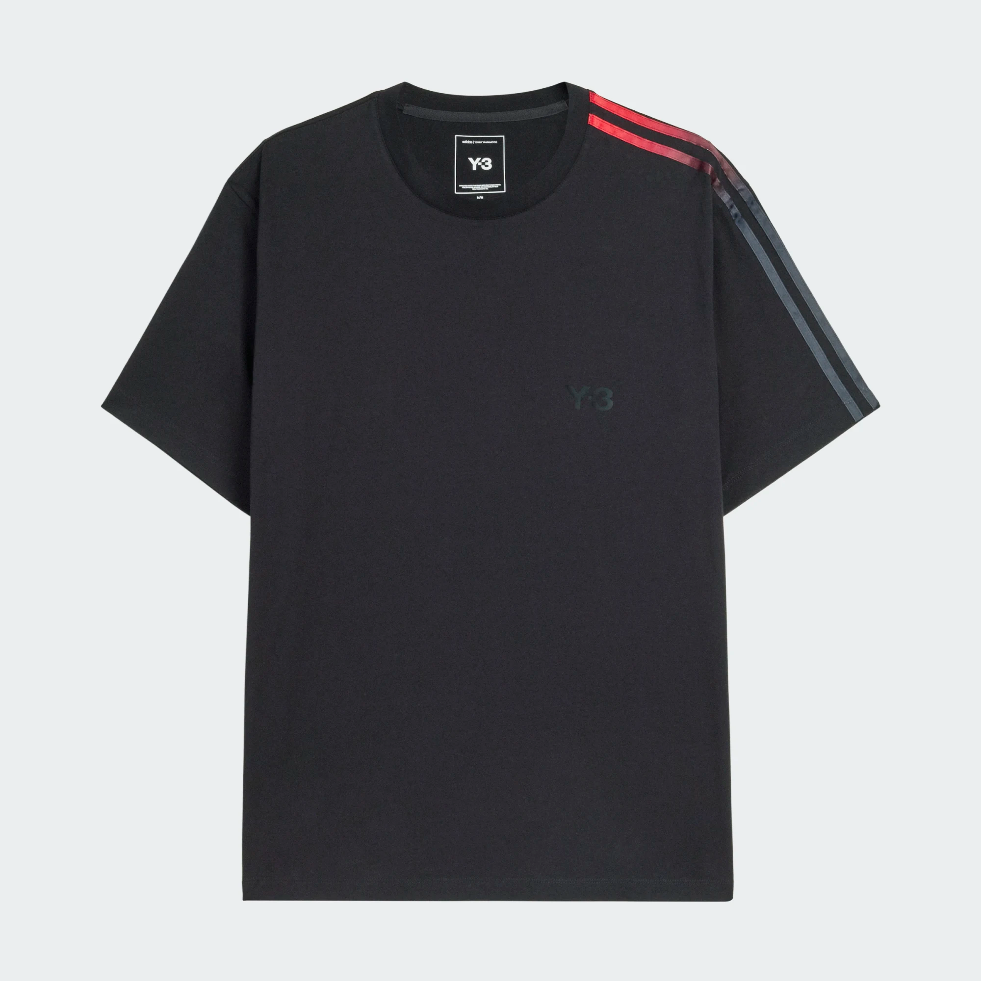 【 Y-3 GRD 3S SS TEE 漸層三線短TEE - 黑 】