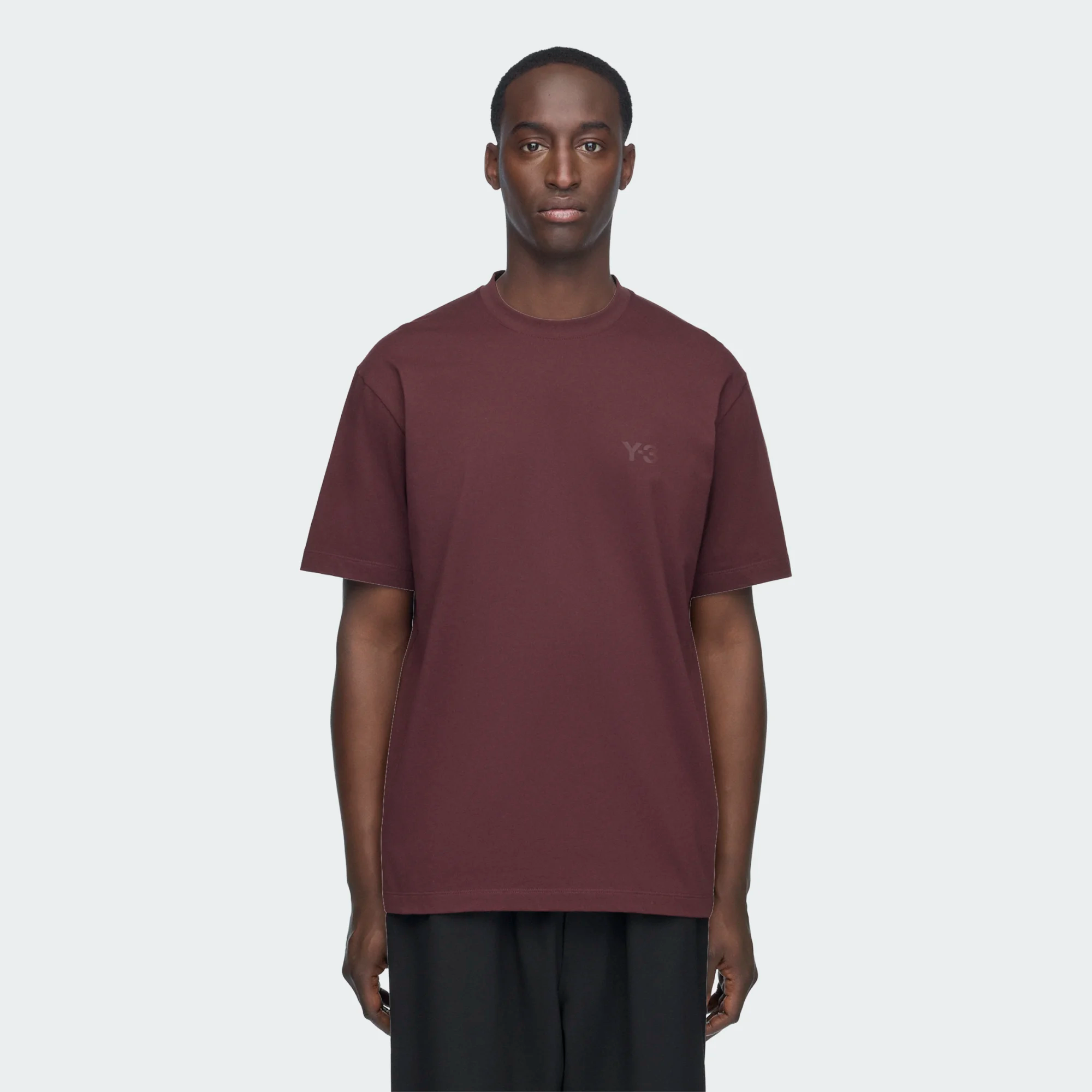 【 Y-3 REG SS TEE 胸前LOGO短TEE - 暗紅 】