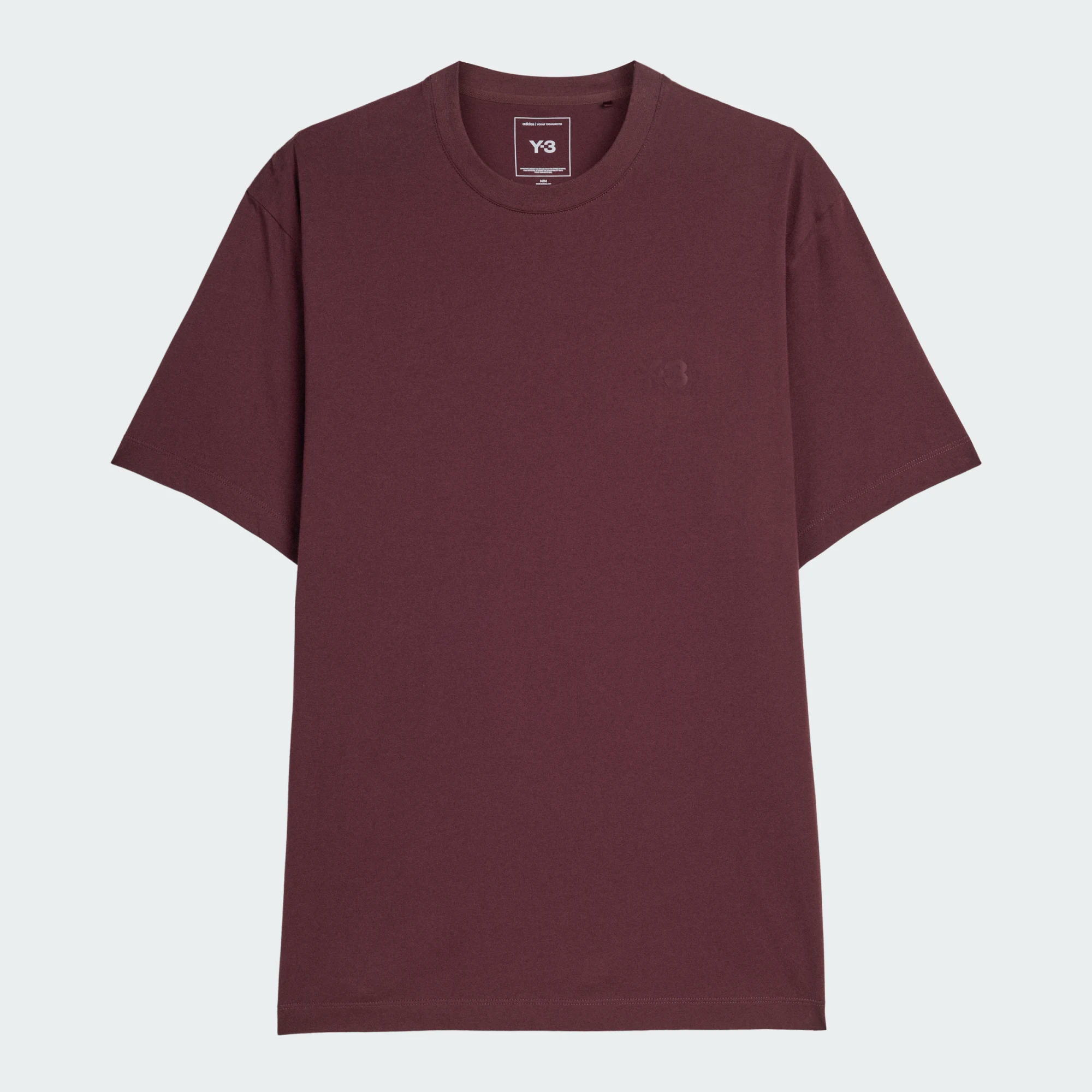 【 Y-3 REG SS TEE 胸前LOGO短TEE - 暗紅 】