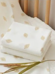 【BABY & I】Korea Cotton Large Baby Gauze - Puppies [5pcs] (90×90cm)