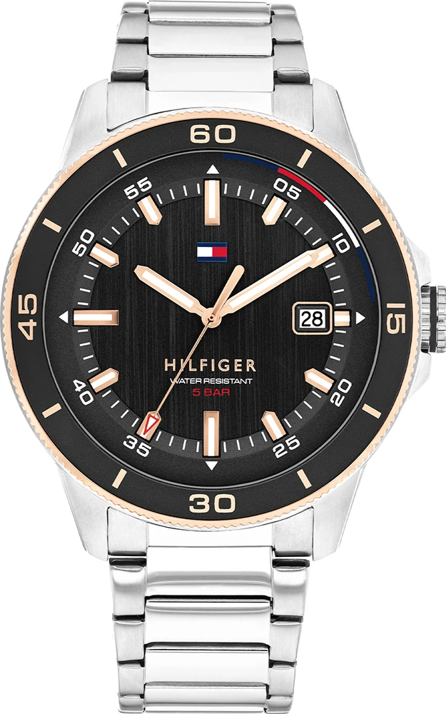 萬年鐘錶 - Tommy Hilfiger 簡約新潮不鏽鋼男錶 1792228 錶徑43MM