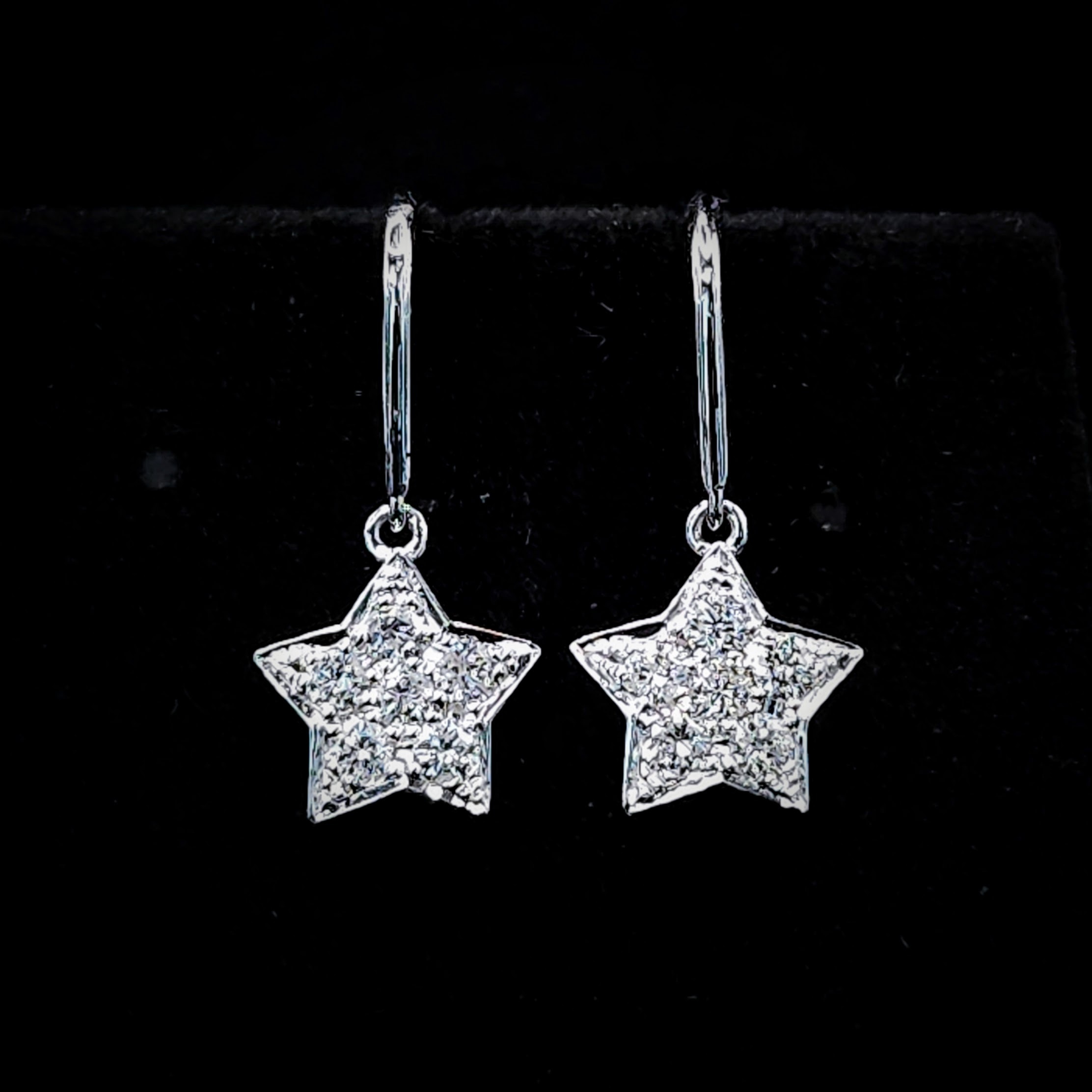 18K White Gold 0.41ct Diamond Earrings