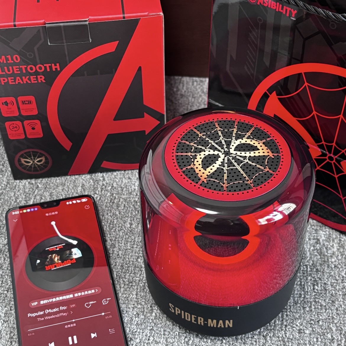 『預購商品』Disney 迪士尼 × MARVEL 漫威 HM10 炫彩琉璃藍牙音箱 TWS重低音桌面音響 HM10