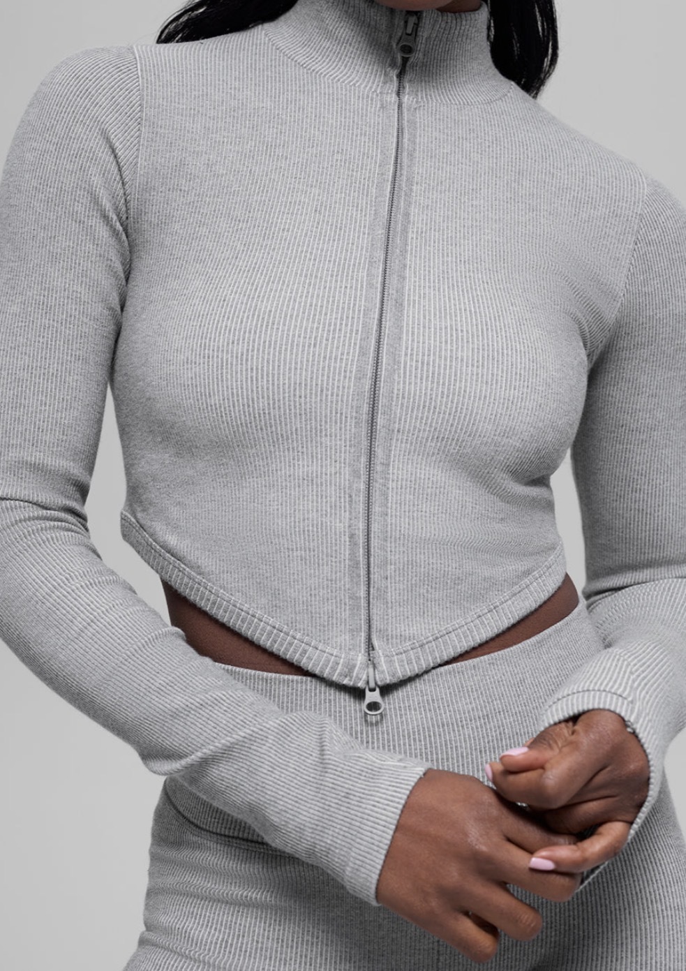 【3色入】Alo Yoga Seamless Two Tone Rib Jacket 雙色螺紋無縫緊身運動外套 (Limited Colour)