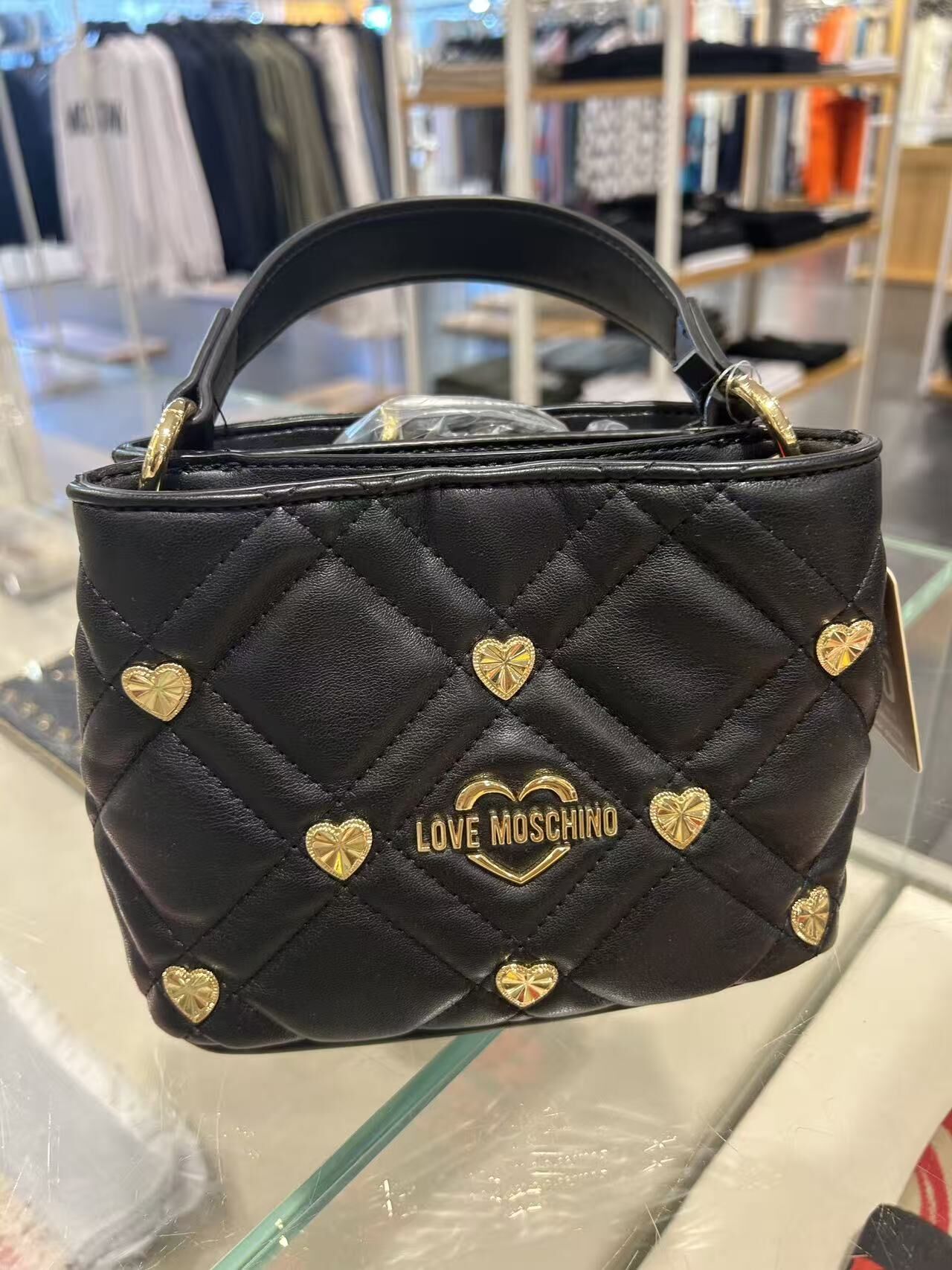 LYS02233 Love Moschino 心心窩多間隔手提/斜孭袋