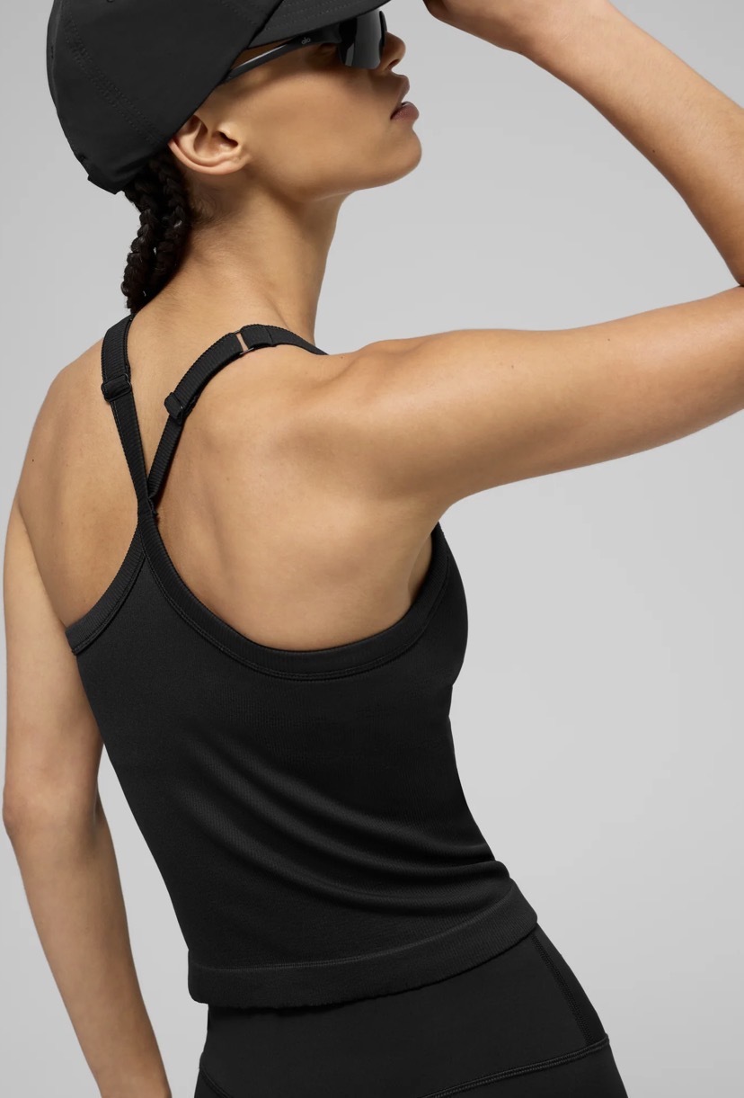【3色入】Alo Yoga Seamless Ribbed Favorite Full Length Bra Tank 無縫螺紋長款自帶胸墊運動背心⁠
