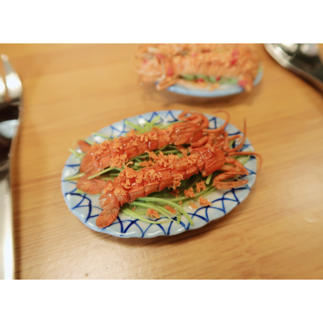 麵粉花微型食物擺設 - 避風塘瀨尿蝦