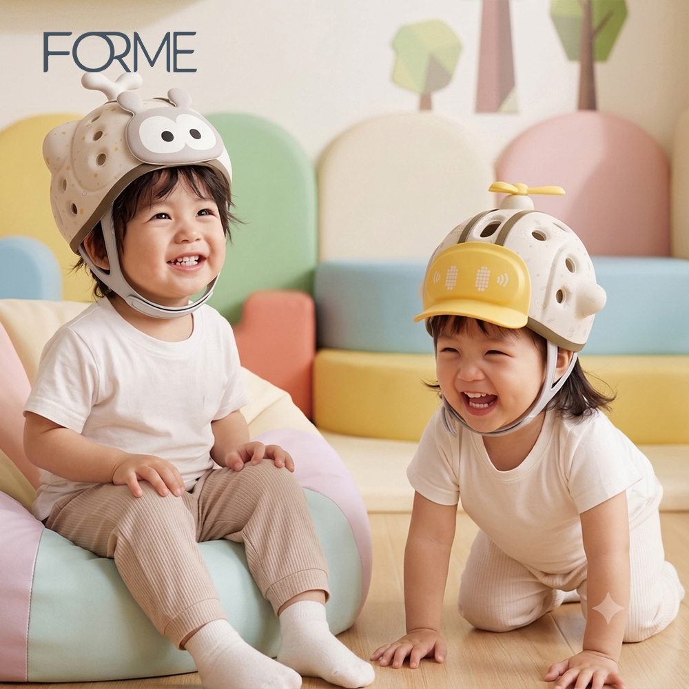 【 FORME 】兒童防撞帽 刺蝟森林 (學步保護/寶寶防摔安全帽)