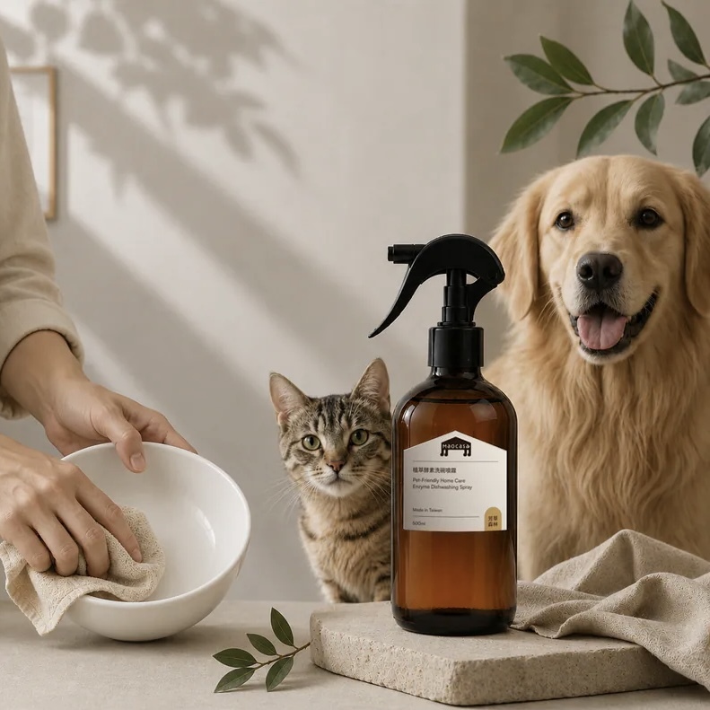 HANSCHIU Maocasa Pet-Friendly Plant-Based Enzyme Dishwashing Spray 500ml