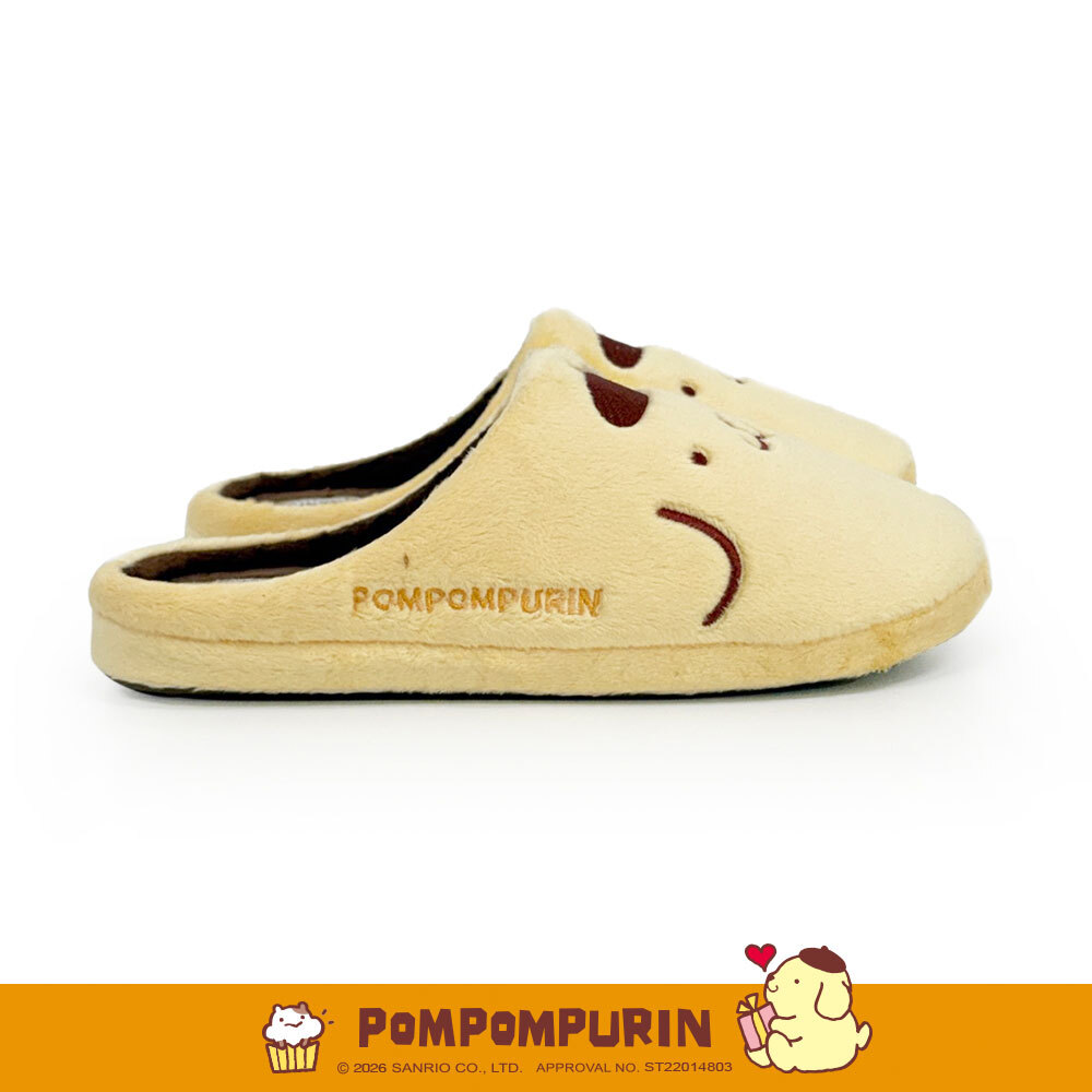 Paidal x Pompompurin 布丁狗毛絨室內拖鞋