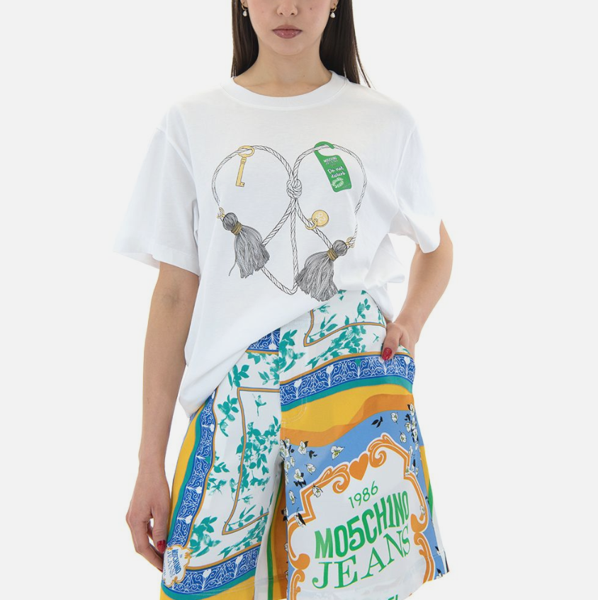 LYS02238 MOSCHINO 心形繩索圖案短袖Tee