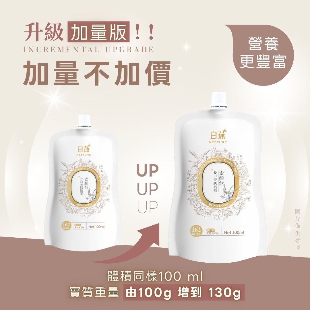 白燕 必白美肌精華素顏飲 (100ml) (臉黃、皮膚鬆弛必飲) (1個月套餐-28包)