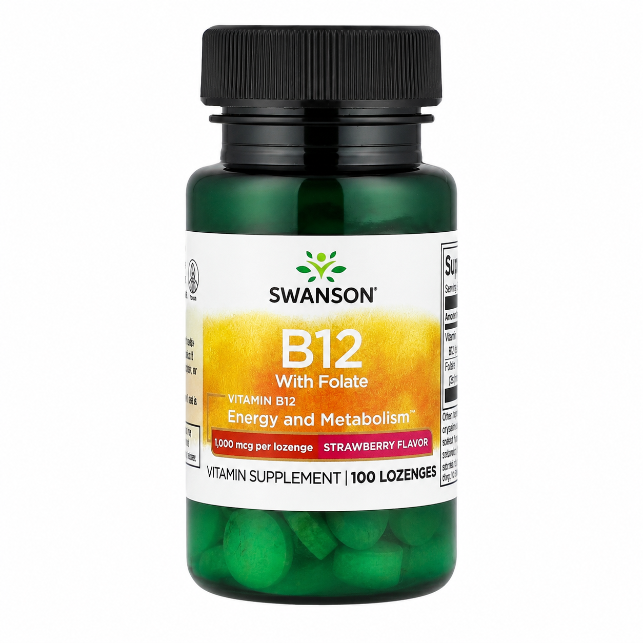【iHerb】Swanson 斯旺森 維生素B12 草莓味1000mcg 100粒